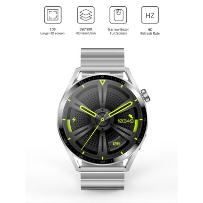 Ochstin 5HK3 Plus 1.36 inch Round Screen Bluetooth Smart Watch, Strap:Stainless Steel(Silver) - Smart Wear by OCHSTIN | Online Shopping UK | buy2fix