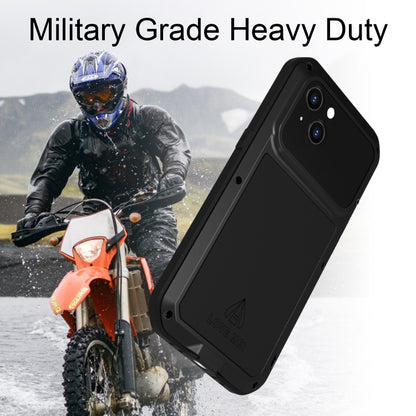 For iPhone 14 Plus LOVE MEI Metal Shockproof Life Waterproof Dustproof Phone Case(Black) - iPhone 14 Plus Cases by LOVE MEI | Online Shopping UK | buy2fix