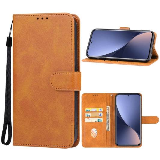 For Xiaomi 13 Leather Phone Case(Brown) - 13 Cases by buy2fix | Online Shopping UK | buy2fix