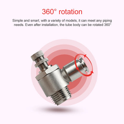 SL6-02 LAIZE Nickel Plated Copper Male Thread Throttle Valve Pneumatic Connector -  by LAIZE | Online Shopping UK | buy2fix