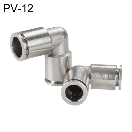 PV-12 LAIZE Nickel Plated Copper Elbow Pneumatic Quick Connector - Interface Series by LAIZE | Online Shopping UK | buy2fix