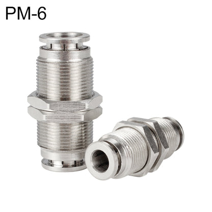 PM-6 LAIZE Nickel Plated Copper Bulkhead Straight Pneumatic Quick Connector -  by LAIZE | Online Shopping UK | buy2fix