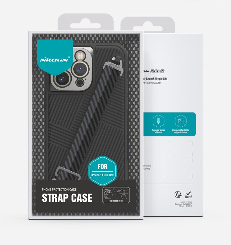 For iPhone 14 Pro Max NILLKIN Full Coverage Phone Case with Wrist Strap(Green) - iPhone 14 Pro Max Cases by NILLKIN | Online Shopping UK | buy2fix