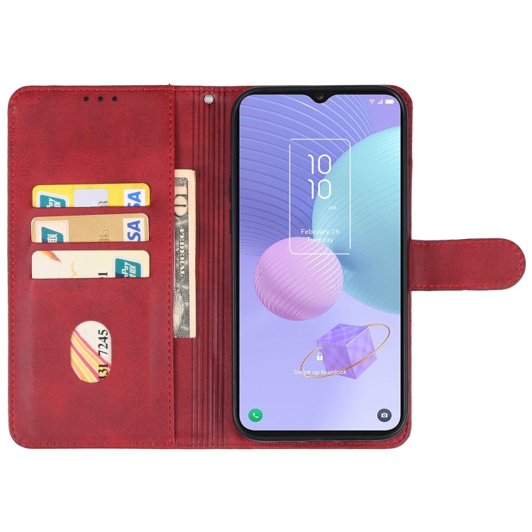 For TCL 405 / 406 / T506D Leather Phone Case(Red) - More Brand by buy2fix | Online Shopping UK | buy2fix
