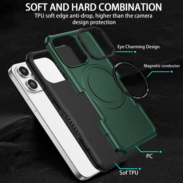 For Samsung Galaxy S23+ 5G MagSafe Shockproof Armor Phone Case(Dark Green) - Galaxy S23+ 5G Cases by buy2fix | Online Shopping UK | buy2fix