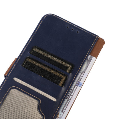 For Samsung Galaxy A54 5G Crazy Horse Top Layer Cowhide Leather Phone Case(Blue) - Galaxy Phone Cases by buy2fix | Online Shopping UK | buy2fix