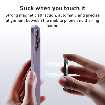 Car Magnetic Dual Axis Ring Phone Holder(Bright Purple) - Ring Holder by buy2fix | Online Shopping UK | buy2fix