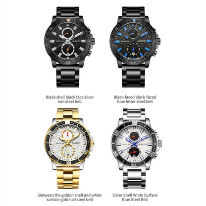 OCHSTIN 7250 Fashion Steel Strap Multifunctional Quartz Men Watch(Gold) - Metal Strap Watches by OCHSTIN | Online Shopping UK | buy2fix