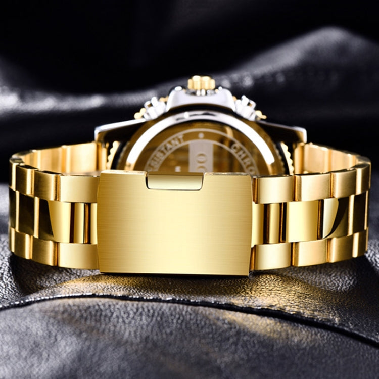 OCHSTIN 7250 Fashion Steel Strap Multifunctional Quartz Men Watch(Gold) - Metal Strap Watches by OCHSTIN | Online Shopping UK | buy2fix