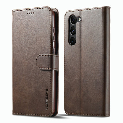 For Samsung Galaxy S23+ 5G LC.IMEEKE Calf Texture Horizontal Flip Leather Phone Case(Coffee) - Galaxy S23+ 5G Cases by LC.IMEEKE | Online Shopping UK | buy2fix