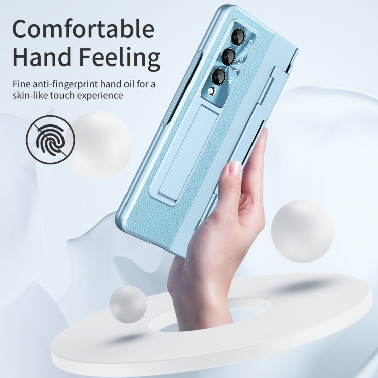 For Samsung Galaxy Z Fold3 5G Integrated Full Coverage Phone Case with Hinge(Blue) - Galaxy Phone Cases by buy2fix | Online Shopping UK | buy2fix