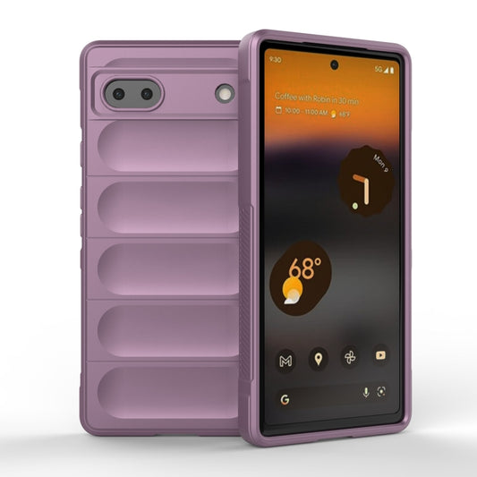 For Google Pixel 6a Magic Shield TPU + Flannel Phone Case(Purple) - Google Cases by buy2fix | Online Shopping UK | buy2fix