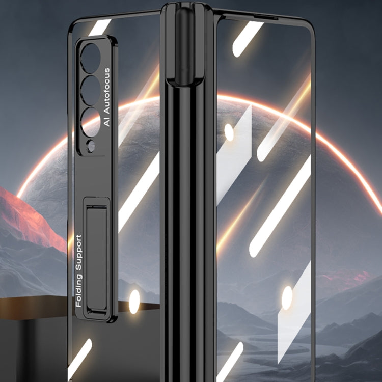 For Samsung Galaxy Z Fold3 5G GKK Magnetic Fold Hinge Shockproof Phone Case with Pen Slots(Silver) - Galaxy Phone Cases by GKK | Online Shopping UK | buy2fix