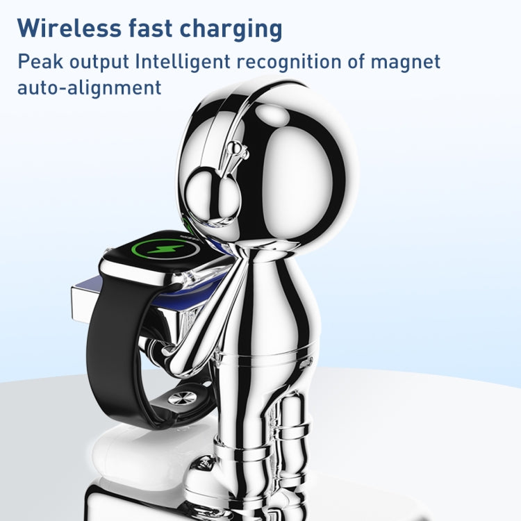 For Watch + Headset Intelligent Wireless Charging Holder(Gold) - Smart Wear by buy2fix | Online Shopping UK | buy2fix