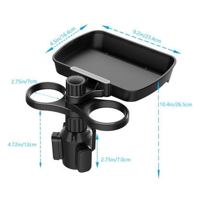 B05 Car Drink Water Cup Holder 360 Degree Rotating Dinner Plate(Black) - In Car by buy2fix | Online Shopping UK | buy2fix