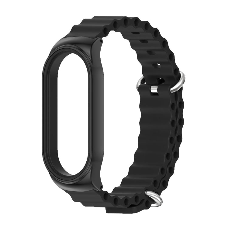 For Xiaomi Mi Band 7 / 7 NFC MIJOBS CS Marine Silicone Breathable Watch Band(Black) - Watch Bands by MIJOBS | Online Shopping UK | buy2fix