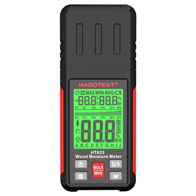 HABOTEST HT633 Portable Multifunctional Digital Display Wood Moisture Detector - Consumer Electronics by buy2fix | Online Shopping UK | buy2fix