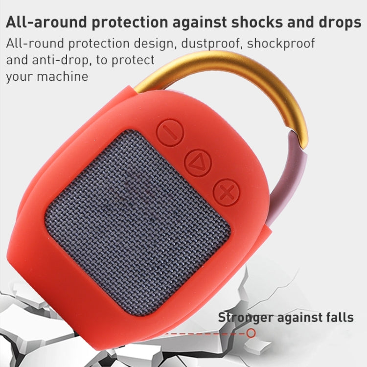 For JBL Clip 4 Wireless Bluetooth Speaker Silicone Protective Case(Blue) - Protective Case by buy2fix | Online Shopping UK | buy2fix