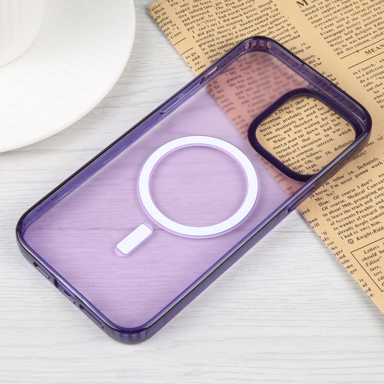 For iPhone 14 Pro Max GEBEI MagSafe Magnetic Transparent Phone Case (Purple) - iPhone 14 Pro Max Cases by GEBEI | Online Shopping UK | buy2fix