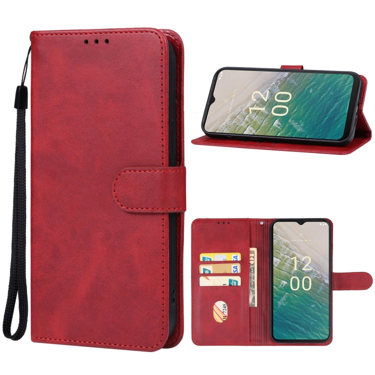 For Nokia C32 Leather Phone Case(Red) - Nokia Cases by buy2fix | Online Shopping UK | buy2fix