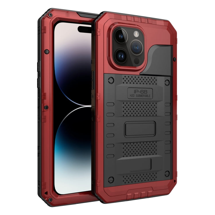 For iPhone 14 Pro RedPepper Wolf 360 Full Body Rugged Life Waterproof Phone Case(Red) - iPhone 14 Pro Cases by RedPepper | Online Shopping UK | buy2fix