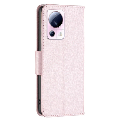 For Xiaomi 13 Lite / Civi 2 Litchi Texture Pure Color Leather Phone Case(Rose Gold) - 13 Lite Cases by buy2fix | Online Shopping UK | buy2fix