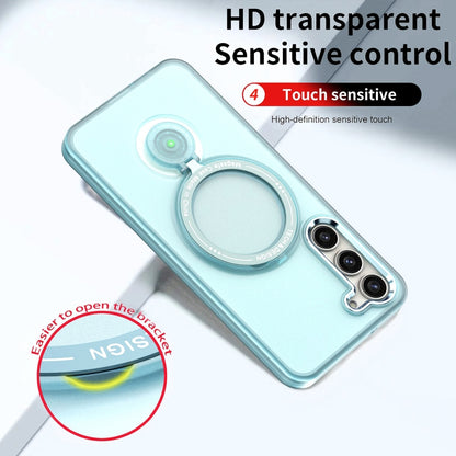 For Samsung Galaxy S23+ 5G 360 Degree Rotation Holder MagSafe Magnetic Phone Case(Light Blue) - Galaxy S23+ 5G Cases by buy2fix | Online Shopping UK | buy2fix