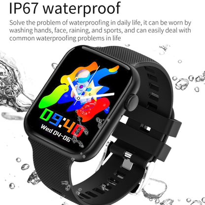 HT15 1.85 inch Silicone Band IP67 Waterproof Smart Watch, Support Bluetooth Calling / Sleep Monitoring(Silver) - Smart Wear by buy2fix | Online Shopping UK | buy2fix