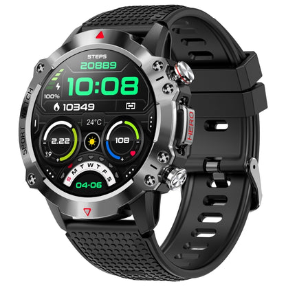 K10 1.39 inch IP67 Waterproof Smart Watch, Support Heart Rate / Sleep Monitoring(Black Silver) - Smart Wear by buy2fix | Online Shopping UK | buy2fix