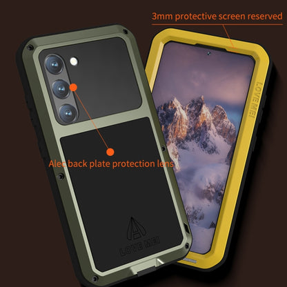 For Samsung Galaxy S23 5G LOVE MEI Metal Shockproof Life Waterproof Dustproof Phone Case(Army Green) - Galaxy S23 5G Cases by LOVE MEI | Online Shopping UK | buy2fix