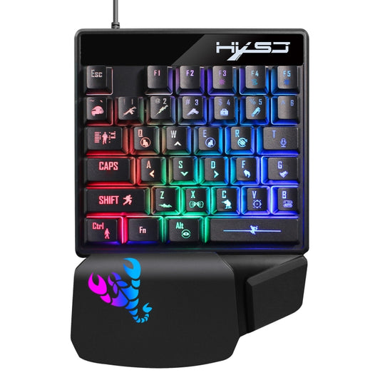 HXSJ V400 35 Keys One-Hand RGB Backlit Wired Gaming Keyboard -  by HXSJ | Online Shopping UK | buy2fix