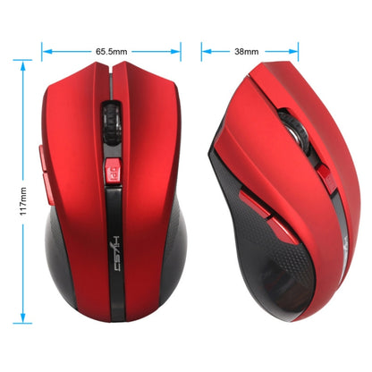 HXSJ X50 2.4G 6 Keys 1600DPI Three-speed Adjustable Wireless Mouse(Red) - Wireless Mice by HXSJ | Online Shopping UK | buy2fix