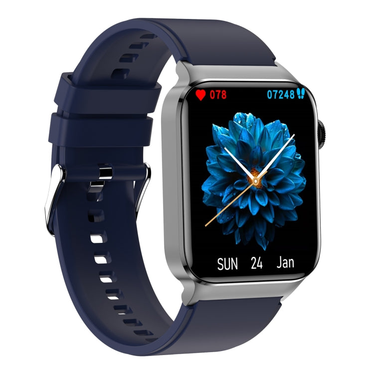 T50 1.85 inch Silicone Band IP67 Waterproof Smart Watch Supports Voice Assistant / Health Monitoring(Blue) - Smart Wear by buy2fix | Online Shopping UK | buy2fix