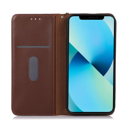 For Sony Xperia 1 V KHAZNEH Nappa Top Layer Cowhide Leather Phone Case(Brown) - Sony Cases by buy2fix | Online Shopping UK | buy2fix