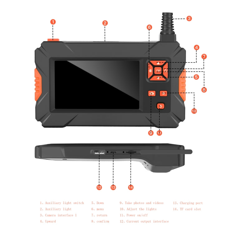 P130 3.9mm 4.3 inch Single Camera with Screen Endoscope, Length:10m - Consumer Electronics by buy2fix | Online Shopping UK | buy2fix