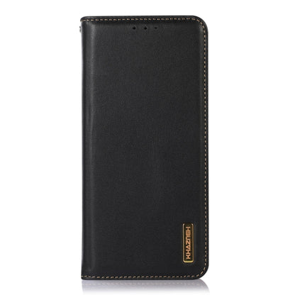 For Samsung Galaxy M14 5G KHAZNEH Nappa Top Layer Cowhide Leather Phone Case(Black) - Galaxy Phone Cases by buy2fix | Online Shopping UK | buy2fix