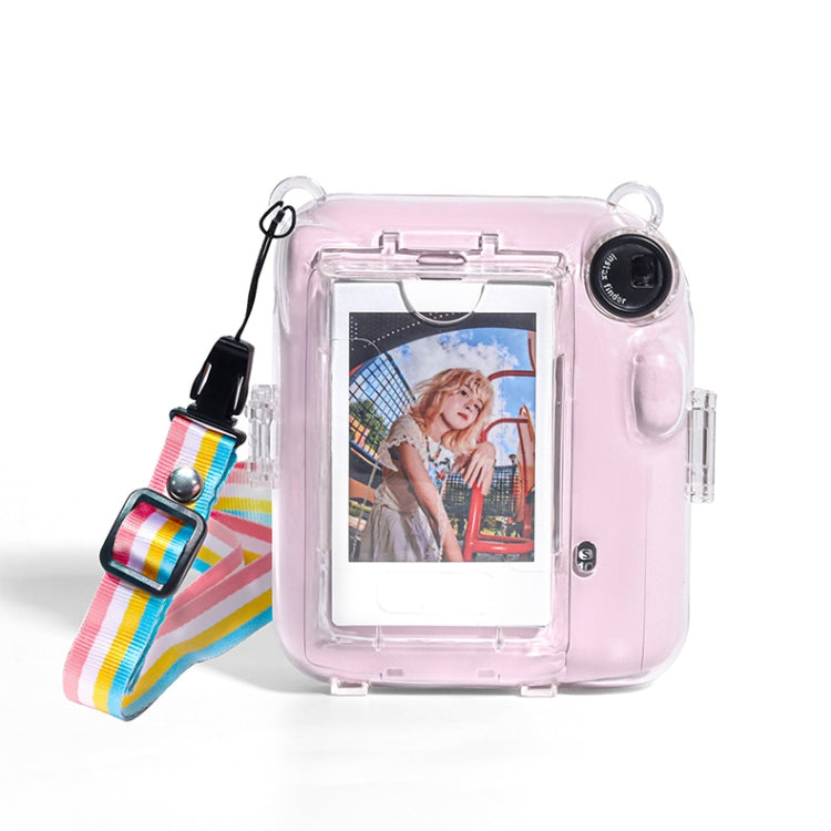 For FUJIFILM instax mini 12 Crystal Hard Acrylic Camera Case with Shoulder Strap(DIY Milk Cow) - Protective Case by buy2fix | Online Shopping UK | buy2fix