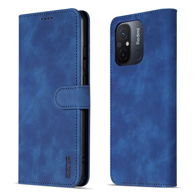 For Xiaomi Redmi 12C / Redmi 11A / Poco C55 AZNS Skin Feel Calf Texture Flip Leather Phone Case(Blue) - Xiaomi Cases by AZNS | Online Shopping UK | buy2fix