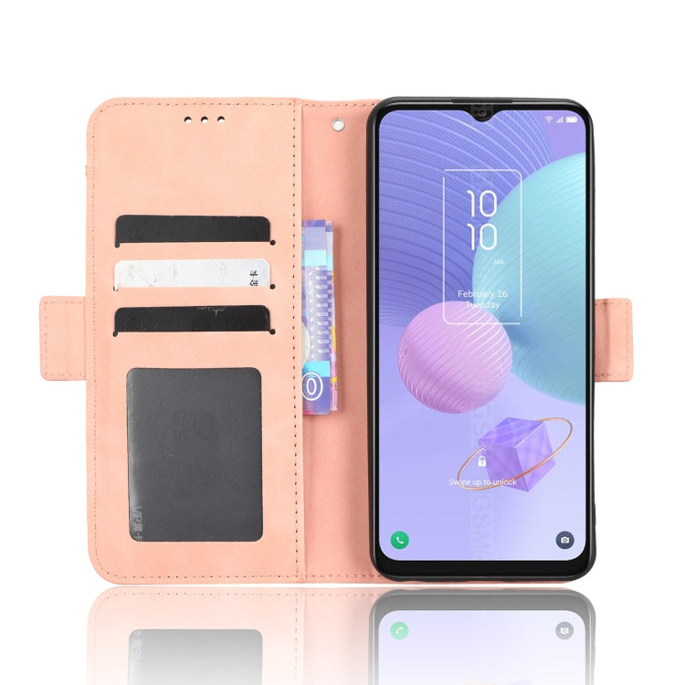 For TCL 408 Skin Feel Calf Texture Card Slots Leather Phone Case(Pink) - More Brand by buy2fix | Online Shopping UK | buy2fix