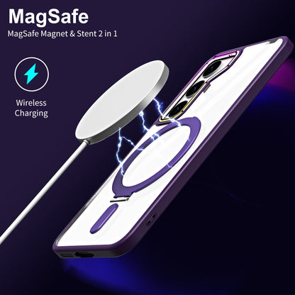 For Samsung Galaxy S23+ 5G MagSafe Magnetic Invisible Holder Phone Case(Black) - Galaxy S23+ 5G Cases by buy2fix | Online Shopping UK | buy2fix