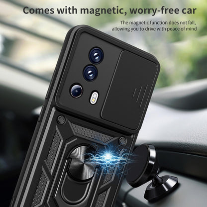 For Xiaomi Civi 2 5G / 13 Lite Sliding Camera Cover Design TPU+PC Phone Case(Black) - 13 Lite Cases by buy2fix | Online Shopping UK | buy2fix