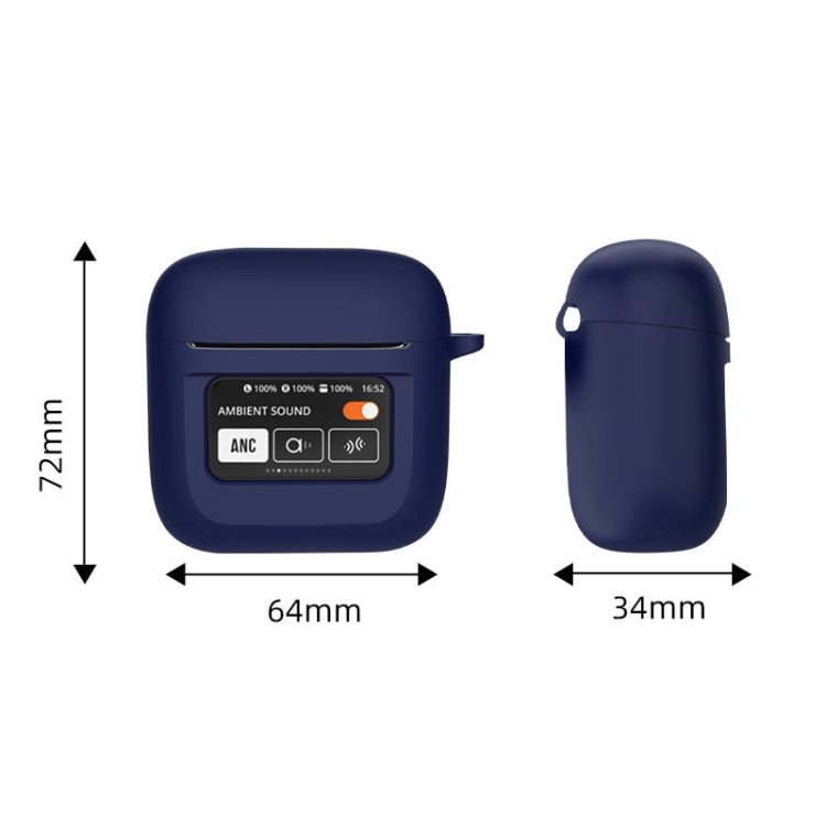 For JBL Tour Pro 2 Silicone Wireless Earphone Protective Case(Deep Green) - JBL Earphone Case by buy2fix | Online Shopping UK | buy2fix