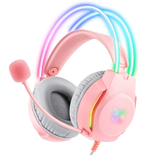 X26 USB+3.5mm RGB Wired Gaming Headset(Pink) -  by buy2fix | Online Shopping UK | buy2fix