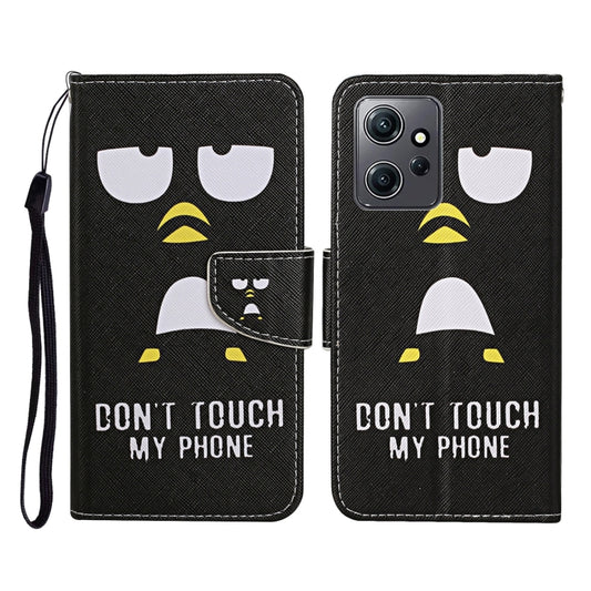 For Xiaomi Redmi Note 12 4G Global Colored Drawing Pattern Flip Leather Phone Case(Penguin) - Note 12 Cases by buy2fix | Online Shopping UK | buy2fix