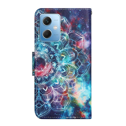 For Xiaomi Redmi Note 12 5G Global/Poco X5 Colored Drawing Pattern Flip Leather Phone Case(Star Mandala) - Note 12 Cases by buy2fix | Online Shopping UK | buy2fix