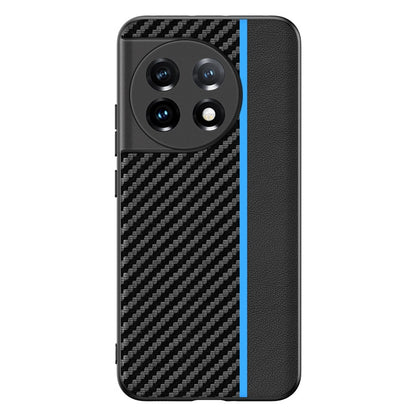 For OnePlus 11 Ultra-thin Carbon Fiber Texture Printing Phone Case(Black Blue) - OnePlus Cases by buy2fix | Online Shopping UK | buy2fix