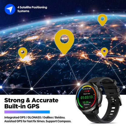 Zeblaze Stratos 2 Lite 1.32 inch IPS Screen 5 ATM Waterproof GPS Smart Watch, Support Heart Rate Monitoring / Sports Mode(Black) - Smart Watches by Zeblaze | Online Shopping UK | buy2fix