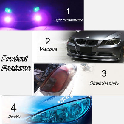 2pcs Car Headlight Protective Film Tail Light Film Motorcycle Fog Light Film, Size:30 x 100cm(Dark Black) - In Car by buy2fix | Online Shopping UK | buy2fix