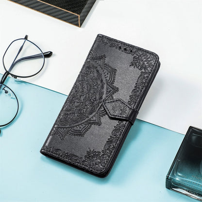 For Nokia G22 Mandala Flower Embossed Leather Phone Case(Black) - Nokia Cases by buy2fix | Online Shopping UK | buy2fix