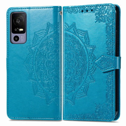 For TCL 40R Mandala Flower Embossed Leather Phone Case(Blue) - More Brand by buy2fix | Online Shopping UK | buy2fix